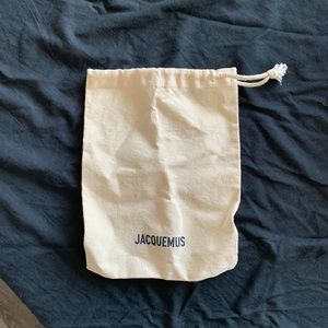 Jacquemus logo linen off white bag